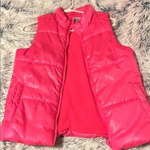 Pink puffer vest
